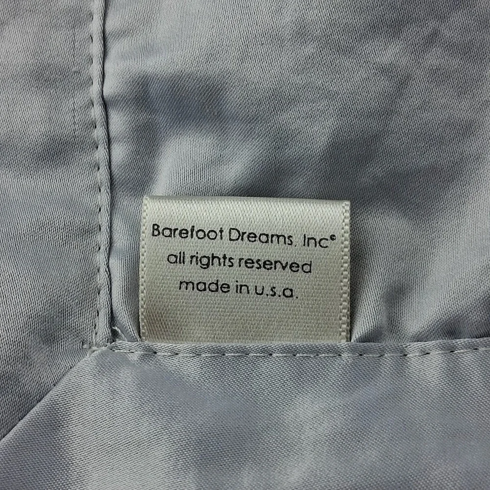 Barefoot Dreams Silver Gray Royal Baby Crown‎ Blanket Satin htf Lovey 30x40